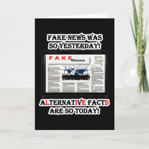 Fake News Alternative Facts Birthday Wenskaart Kaart