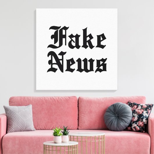 Fake News Canvas Afdruk (Insitu (Woonkamer))