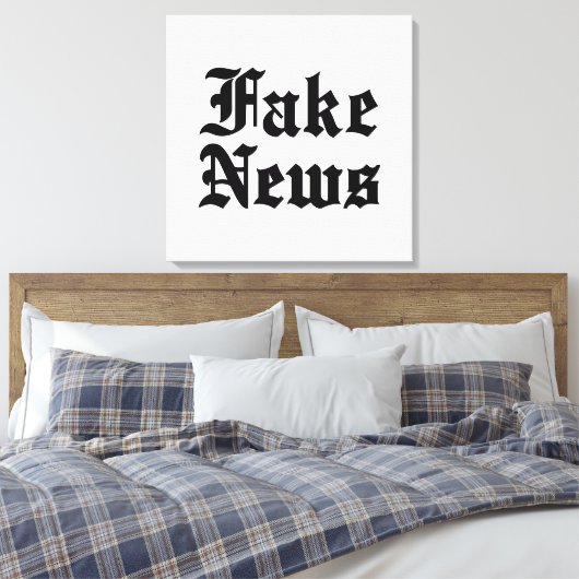 Fake News Canvas Afdruk (Insitu (Slaapkamer))