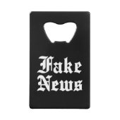 Fake News Creditkaart Flessenopener (Achterkant)