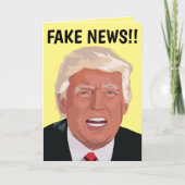 FAKE NEWS! DONALD TRUMP FUNNY BIRTHDAY CARDS KAART (Voorkant)