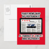 Fake News en Alternative Facts Briefkaart (Voorkant / Achterkant)