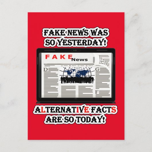 Fake News en Alternative Facts Briefkaart (Voorkant)