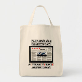 Fake News en Alternative Facts Grocery Canvas tas