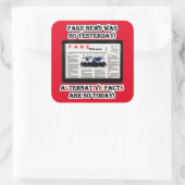 Fake News en Alternative Facts Square Stickers (Tas)