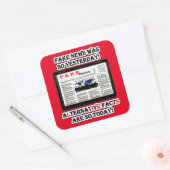 Fake News en Alternative Facts Square Stickers (Envelop)