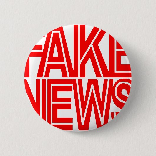 FAKE NEWS LOGO RONDE BUTTON 5,7 CM (Voorkant)
