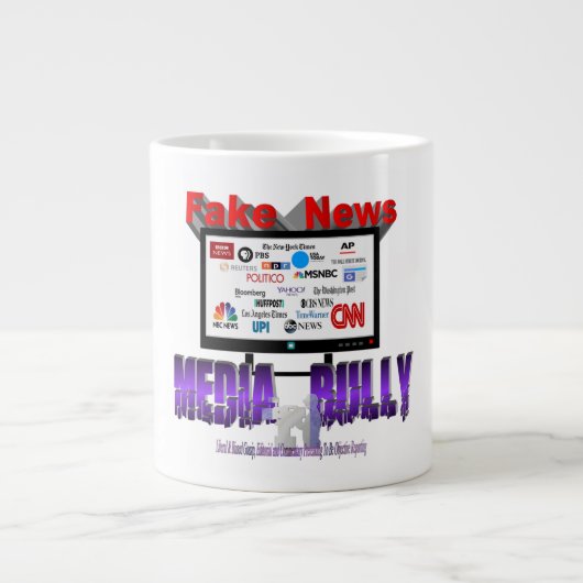 Fake News (Medial Bully) Grote Koffiekop (Voorkant)