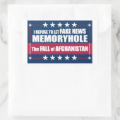 Fake News Memoryhole De Herfst van Afghanistan Rechthoekige Sticker (Tas)