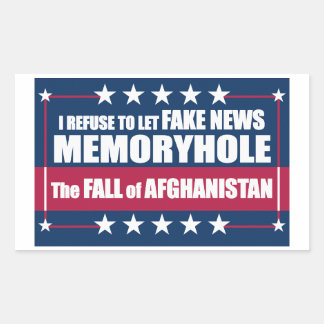 Fake News Memoryhole De Herfst van Afghanistan Rechthoekige Sticker