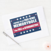 Fake News Memoryhole De Herfst van Afghanistan Rechthoekige Sticker (Envelop)