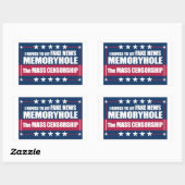 Fake News Memoryhole De massale censuur Rechthoekige Sticker (Vel)