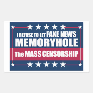 Fake News Memoryhole De massale censuur Rechthoekige Sticker