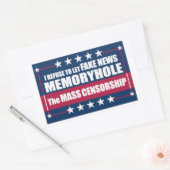 Fake News Memoryhole De massale censuur Rechthoekige Sticker (Envelop)