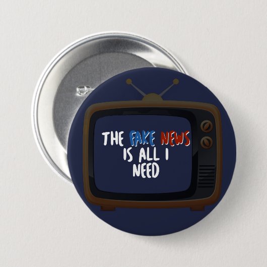 Fake News politiek protest grappige Button (Voorkant /achterkant)