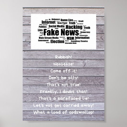 Fake News Poster - The Truth is out there. (Voorkant)