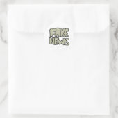 Fake News Ronde Sticker (Tas)