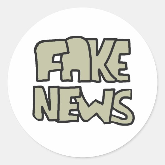 Fake News Ronde Sticker (Voorkant)