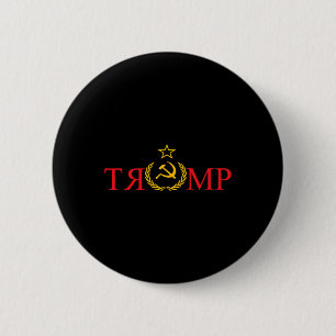 Fake News Trump Rusland Grappige Anti Trump Ronde Button 5,7 Cm