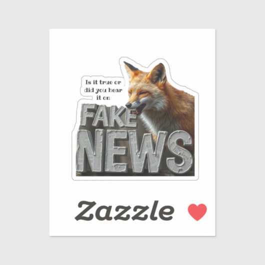 Fake Nieuws Fox Kamala Custom Funny Humor Media Sticker (Vel)