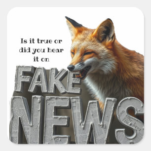Fake Nieuws Fox Kamala Custom Funny Humor Media Vierkante Sticker