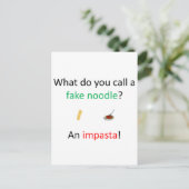 Fake Noodle Joke Briefkaart (Staand voorkant)