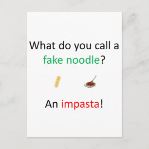 Fake Noodle Joke Briefkaart