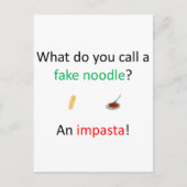 Fake Noodle Joke Briefkaart (Voorkant)