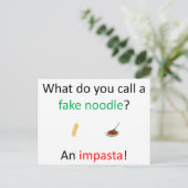 Fake Noodle Joke Briefkaart (Staand voorkant)