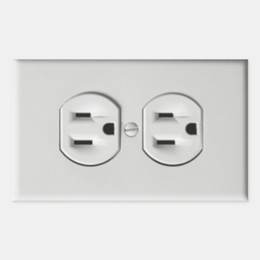 Fake Outlet Prank Sticker (Voorkant)