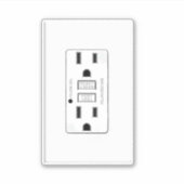 Fake Power Outlet Bord Gag Sticker (Voorkant)