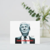 Fake President (Trump) Briefkaart (Staand voorkant)
