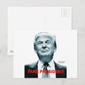 Fake President (Trump) Briefkaart (Voorkant / Achterkant)