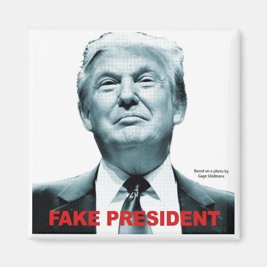 Fake President (Trump) Magneet (Voorkant)