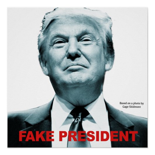 Fake President (Trump) Poster (Voorkant)
