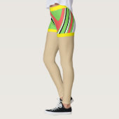 Fake shorts Kleurrijke marmer l Mode Beige Leggings (Links)