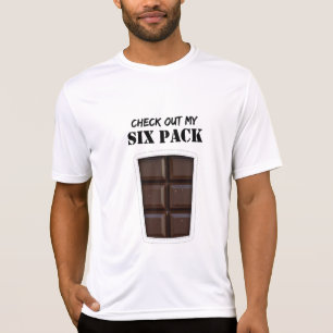 Fake Six Pack Abs (chocolade) T-shirt