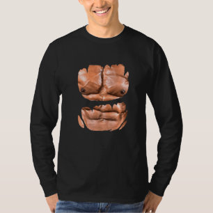 Fake Six Pack Costume Halloween Party Costume T-shirt