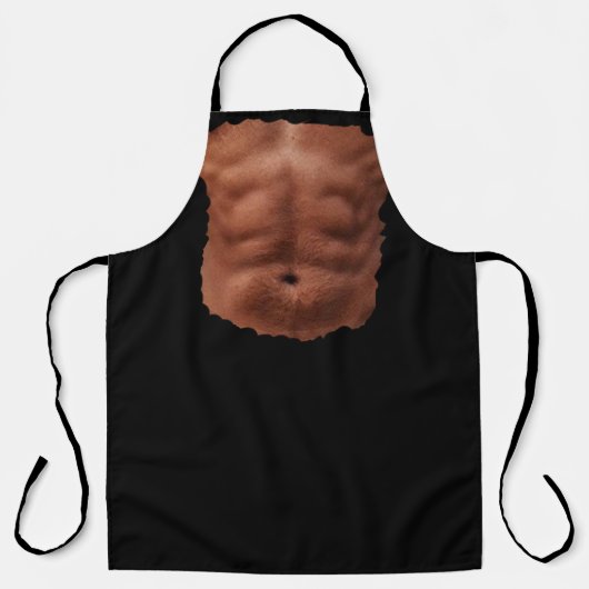 Fake Six pack-sletters met een schilderdoek grappi Schort (Voorkant)