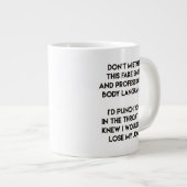 Fake Smile - Funny, Sarcastic Quote Grote Koffiekop (Voorkant rechts)