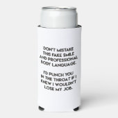 Fake Smile - Funny, Sarcastic Quote Seltzer Blikjeskoeler (Seltzer Voorkant)