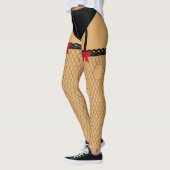 Fake Torn Fishnet Stockholders Halloween Leggings (Links)