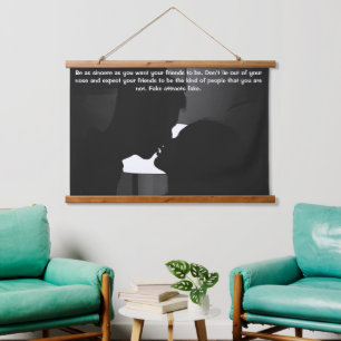 Fake trekt nep-koppels in een donker gebaar hangend wandkleed