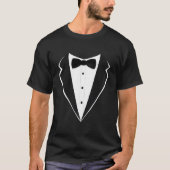 Fake Tux Faux Suit Vest en Stropdas Tuxedo Prom T-shirt (Voorkant)