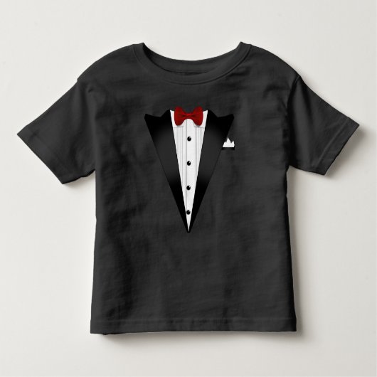 Fake Tuxedo Costume Kinder Shirts (Voorkant)
