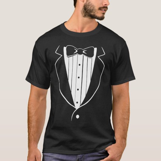 Fake Tuxedo White Halloween Costume T-shirt (Voorkant)
