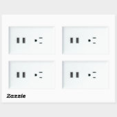 Fake USB-uitgang Rechthoekige Sticker (Vel)