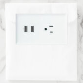 Fake USB-uitgang Rechthoekige Sticker (Tas)