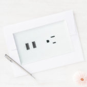 Fake USB-uitgang Rechthoekige Sticker (Envelop)