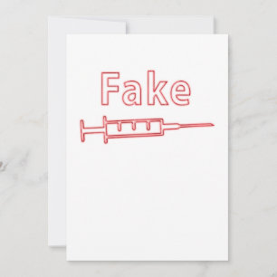 Fake Vaccine-symbool, COVID 19-virusfeiten, Corona Feestdagenkaart